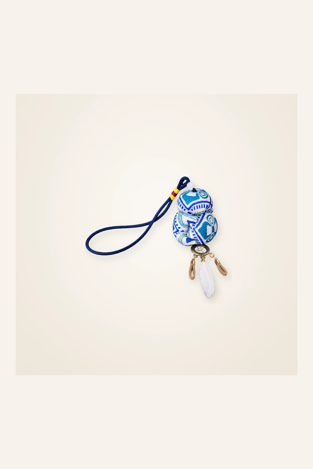 Product view of Brocade Tassel · Blue Floral Coverlet Motif